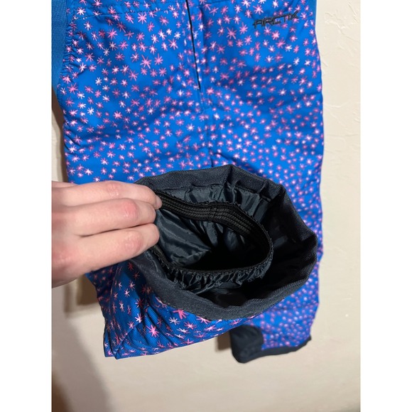 Arctic Zone Kids Blue Star Print Snow Bib Ski Pants Jumpsuit winter girl 5T - Picture 3 of 9